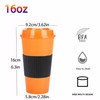 Yisituo Plastic Coffee Cups with Lids, 12 Pack 480ml Reusable