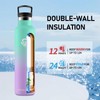 Stainless Steel Drinking Bottle, 1 Litre, Thermos Flask with Straw,