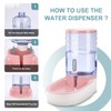 Meikuler Automatic Dog Cat Feeder and Water Dispenser Set,Waterer and