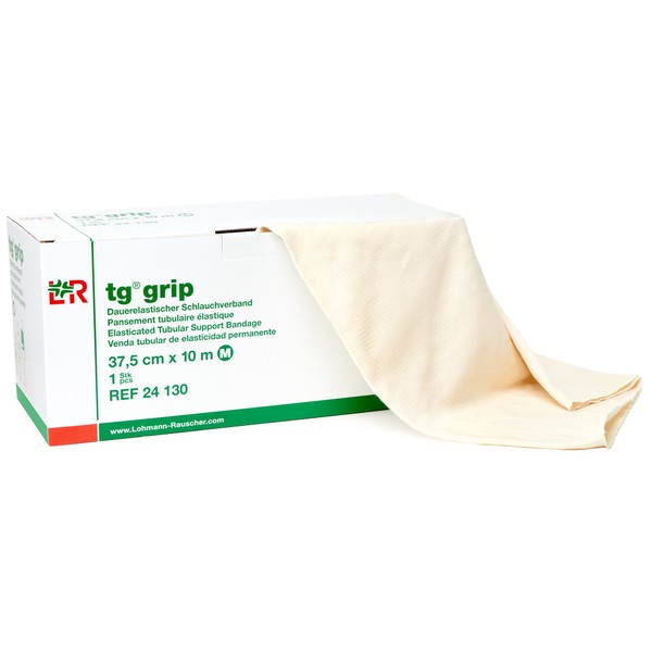 Lohmann & Rauscher Tg Grip, Size M, 37.5cm x 10m, Elasticated Tubular Compression Bandage for Light & Comfortable Support, Sleeve for Sprains, Strains, Soft Tissue Injuries, Skin Friendly Stockinette
