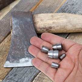 Pack of 25 Safety Round Handle Wedges Conical Grip Wedges Splitting Axe Hand Metal Wedges Jaw Parts Handle Kit for Hammer Sledge Jaw Handle 0 3/0 4/0 43/0 51/0 63 Inch