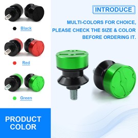 Mantt CNC Swing Arm Spools Sliders Universal Stand Swingarm Bobbins Fit for All Motorcycle (Green,M6x35)