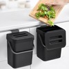 MONGTINGLU Countertop Compost Bin - 1.3 Gallons Hanging Small Trash