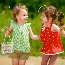 MELLIEX Baby Hair Accessory Set with a Packing Box Handbag Hooks Small Hair Clips Hair Bows for Children Girls