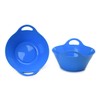 Mintra Home Plastic Bowls with Handles (4.5L Large 2pk, Blue)
