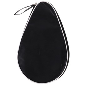 Black Half Round Pong Paddle Storage Bag 180-Degree Opening Compact Oxford Cloth Table Tennis Racket Case for Easy Organization and Carry