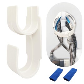CPAP Hose Holder - CPAP Hose and Masks Holder for Bed with Anti-Skid Function Against Hose Tangling and Keeps The Nightstand Organized,Includes CPAP Strap Covers X2,CPAP Accessories,White