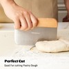 ROCKSHEAT Bench Scraper & Chopper, Stainless Steel Dough Cutter with