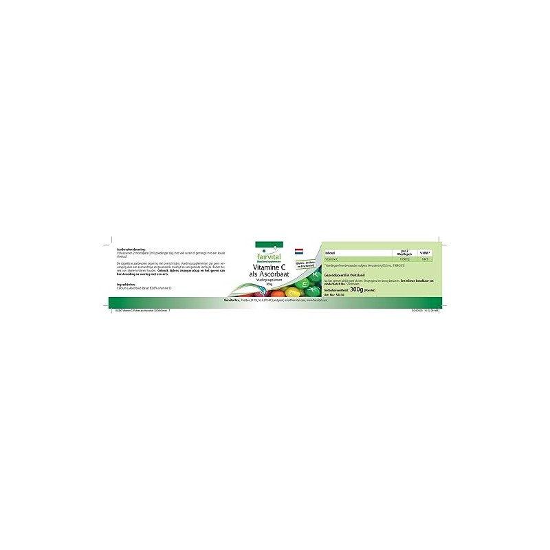 Fairvital Vitamin C Powder - with 1156 mg Vitamin C