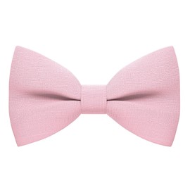 Bow Tie House Linen - Pajarita clásica preatada formal de esmoquin sólido, 21 Rosa Blush, L - (19-99 yrs., adults, full age)