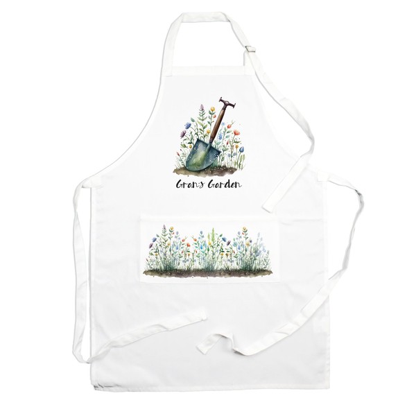 Grans Garden Apron - Gardening Apron with Adjustable Neck and