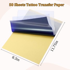 Tattoo Transfer Paper - TONBAO 50 Sheets Tattoo Stencil Paper for Tattooing Premium 4 Layers Tattoo Paper (A4 Size) for Thermal Tattoo Printer Tattoo Kit