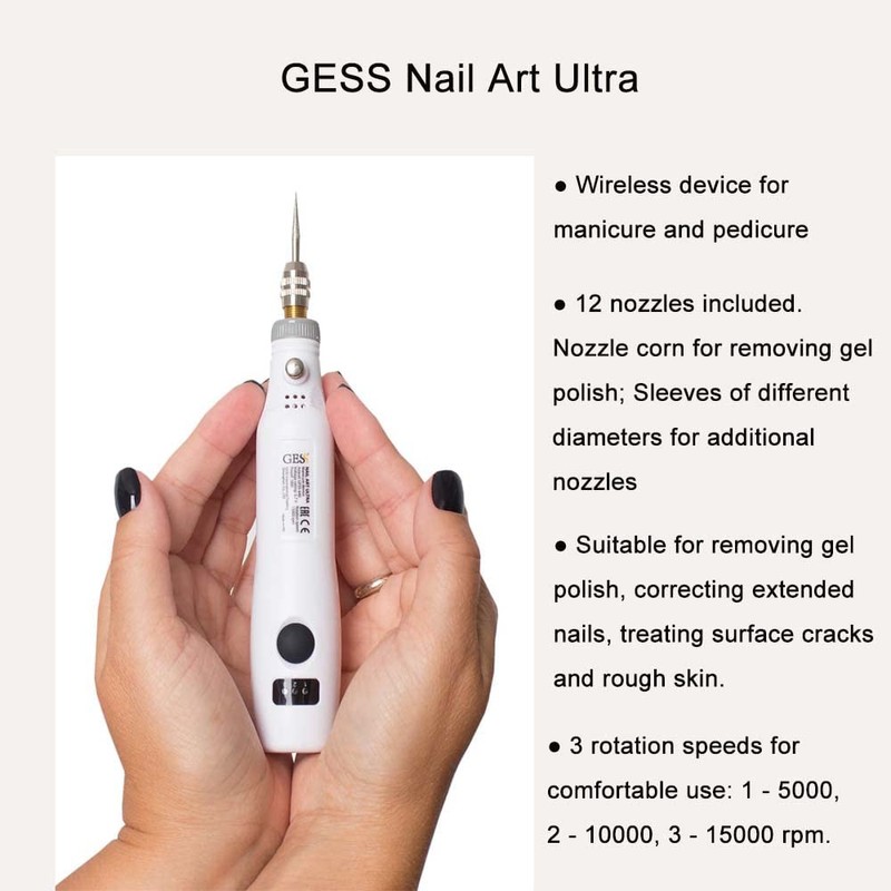 GESS Electric Nail Drill Kit, Portable Electric Nail File Set,