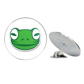 Green Frog Round Metal 0.75" Lapel Pin Hat Shirt Pin Tie Tack Pinback