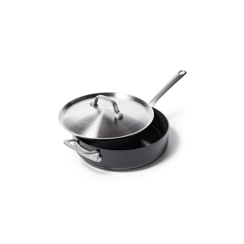 GreenPan Craft Noire 4.5QT Saute Pan with Lid and Helper