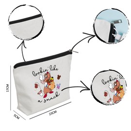 WZJHCL Mouse Gus Gus Cosmetic Toiletry Makeup Bag Fairy Tale Travel Storage Organizer Bag Gus Gus Lover Survival Kit (Snack)