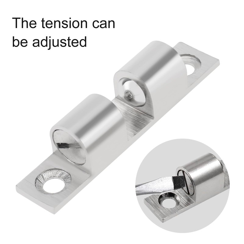 HOJLKLD 12Pcs Double Ball Tension Roller Catch Latch, 50mm Solid