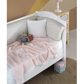 BOHORIA® Muslin Muslin Cloths Baby Burp Cloths | 100% Cotton | Throw for Sofa, Chair & Bed | Cuddly Blanket Sofa Blanket Blanket (80 x 80 cm, Rose)