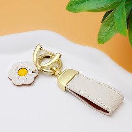 Catland Keychain, Car, Motorcycle, Key Clip, Keychain, Stylish, Keyring, Cute, Anti-Lost (Flower)