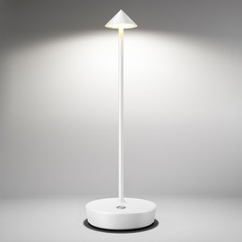 SHANGCAI Cordless Table Lamps Rechargeable, 6000mAh Battery Operated LED Desk Lamp Outdoor Waterproof Portable Touch Dimmable Table Night Light for Patio Restaurant Dining Home White