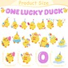 One Lucky Duck Birthday Decorations, 12PCS Cute Duck Party Decorations