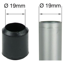 Black Rubber Furniture Feet Stoppers - Many Sizes & Quantities Available - Ideal for Tables & Chairs (19mm, Pack of 4) - by Lifeswonderful