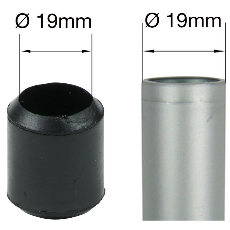 Black Rubber Furniture Feet Stoppers - Many Sizes & Quantities