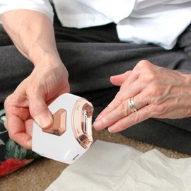 Electric Nail Trimmer - Automatic Fingernail Cutter - 2-in-1 Automatic Fingernail Cutter & Polisher, Electric Nail File with Nail Clip Storage for Kids, Seniors