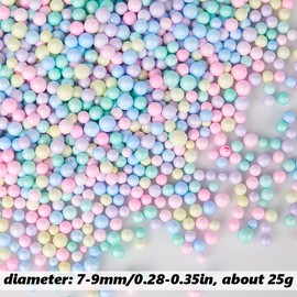 SOFPLATE 25 g Foam Balls 7 mm to 10 mm Small Foam Beads Polystyrene Colourful Filling Material Small Round Mini Ball Smooth Filling Bead for Artificial Vases Bean Bags DIY Decoration