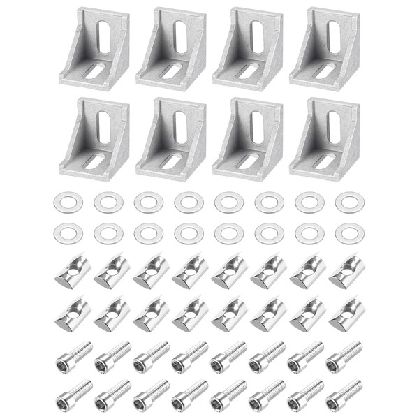 uxcell Inside Corner Bracket Gusset Kit 38x38x35mm 4040 Angle Connectors