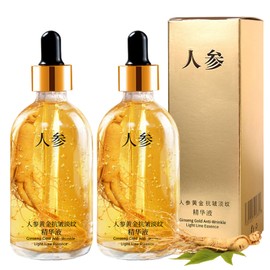 KIKVTER Ginseng Anti Wrinkle Serum, 2 Stück Ginseng Anti-Falten Serum, Peptid-Anti-Falten-Ginseng-Serum, Ginseng Serum, Ginseng Essence, Gesichtspflege für alle Hauttypen, 100ml