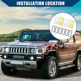 Hihaha Roof Cab Marker Light Gasket Clearance Running Lights Seal for Hummer H2 03-09 / Front Rear Cab Clearance Lights Running Lamp/Durable Waterproof Cushion Self-Adhesive / 1 Set