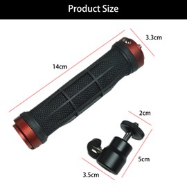 Syiyunran Camera Grip Stabiliser Camera Grip - Black, 1 Piece, with Head, Standard 1/4 Thread Top, Standard Thread Opening Bottom, Can Be Connected to a Tripod Video Camera Video Light