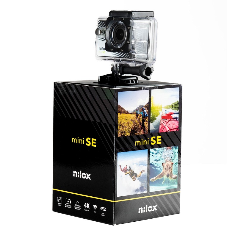 Nilox Action Cam Mini-SE, 4k WiFi Action Camera with 4K/30fps