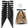 5x7 Inch Black Satin Ribbon Twist Tie Bows for Gift