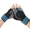 Half Finger Adjustable Cycling ShockAbsorbing Gloves AntiSlip Bicycle Gloves Blue(Blue