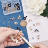 UNICRAFTALE 3 Colors Rhombus Stud Earring with Loop 24 Pairs