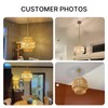 MODIVO Boho Rattan Pendant Light for Kitchen Island & Dining