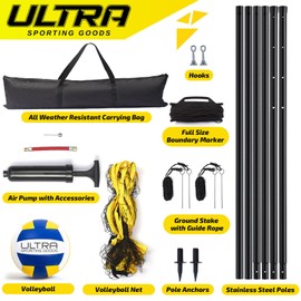 Volleyball Net Outdoor - Includes 32x3 Feet Regulation Size Net - Volleyball Net for Backyard, Beach, or Pool