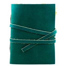 OVERDOSE Deckle Turquoise Leather Journal - Vintage Travel Journal for Men & Women Sketch Writing Diary Sketchbook Book of Shadows Handmade Vintage Deckle Edge Paper -6 x 8 inches | 15 x 20 cm | A5