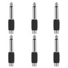 Kjzeex 6 Pack 6.35mm Male Mono Jack Plug to RCA