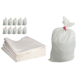 ToolSpace 10 x Woven Bags Polypropylene Sacks Polypropylene Fabric 85 x 50 cm – Propylene Bags 25 kg Ideal for Feed, Cereals, Coal, Eco Powder Storage of Loose Items, Goods Transport Bag