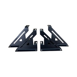 Droppin Hz 2 Amp Amplifier Rack, Laser Cut Steel, Black Powder Coated, Stacking Brackets for Car Audio Systems, Amps Rack for Sound Equipment, Cooling Support, Includes Mounting Screws, Audio Rack