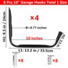 Yisunnan Heavy Duty Giant Garage Storage Hook Wall Mounted Utility