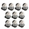 Tegg Capacitor 10PCS 220uF 16V 20% SMD Aluminium Electrolytic Capacitors