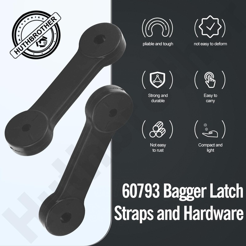Huthbrother 160793 Bagger Latch Straps and Hardware, Compatible with Husqvarna
