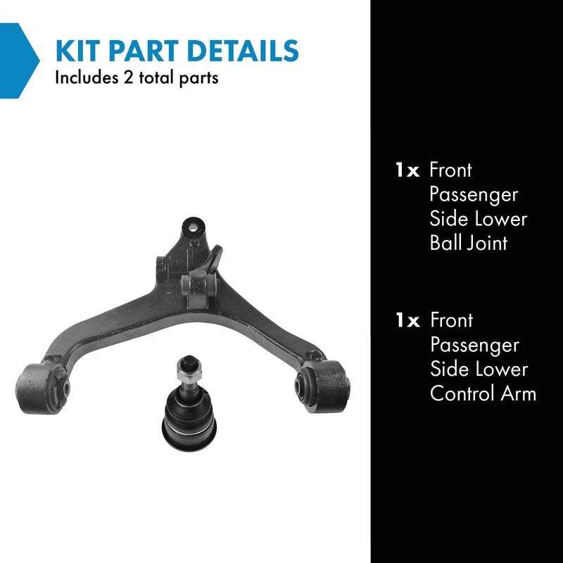 TRQ Front Right Lower Control Arm with Ball Joint Passenger