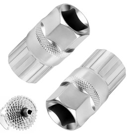 kclkda 2PCS Bicycle Flywheel Remover, Durable Heavy Duty Cassette Removal Tool for Mountain Bike, Compatible with Shimano Sunrace Sram Dnp 6/7/8/9/10/11 Speed Freewheel & Bottom Bracket Repair