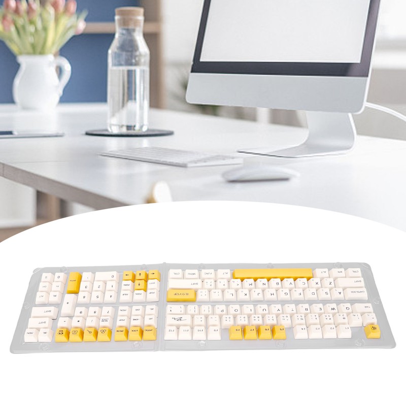 Keyboard Keycaps Bee Milk Subject PBT Material OEM Height Dye