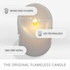 Luminara Wax Drip Flameless LED Candle, White 3" x 4.5",